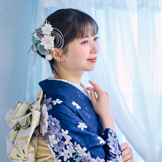 月下美人 白 モデル着用 1