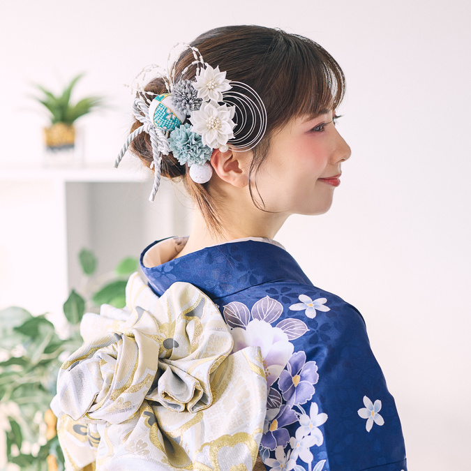 月下美人 白 モデル着用 2